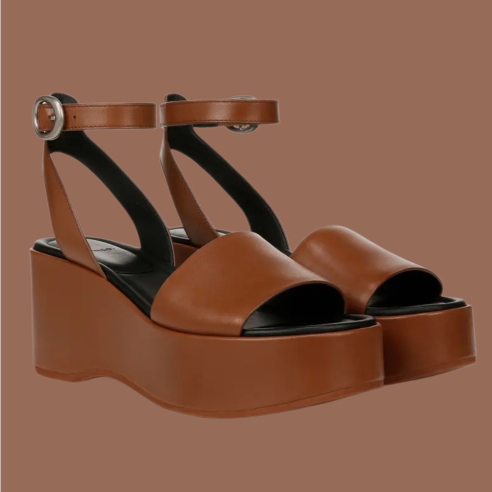Vince  brwon Platform Sandals perfec condition